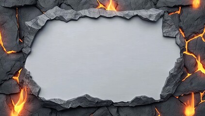 Fire Frame Border Isolated on White Background