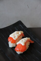 Delicious salmon sushi