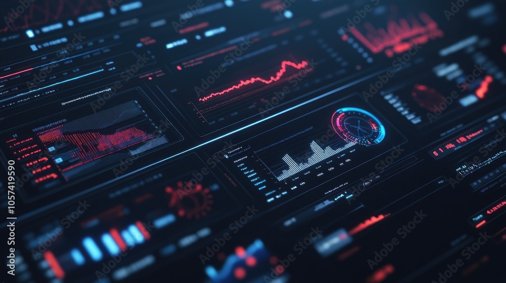 Poster Business dashboard with generative AI applications in investment, project management, and data