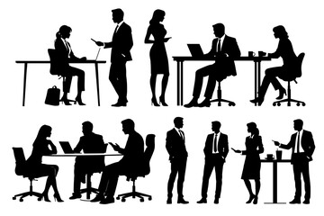 business people silhouettes