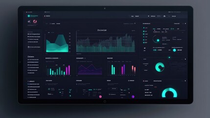 Conceptual AI dashboard for project managers, focusing on funding and data-driven decision-making