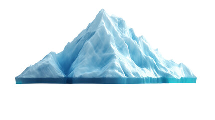 Huge blue iceberg isolated on transparent background