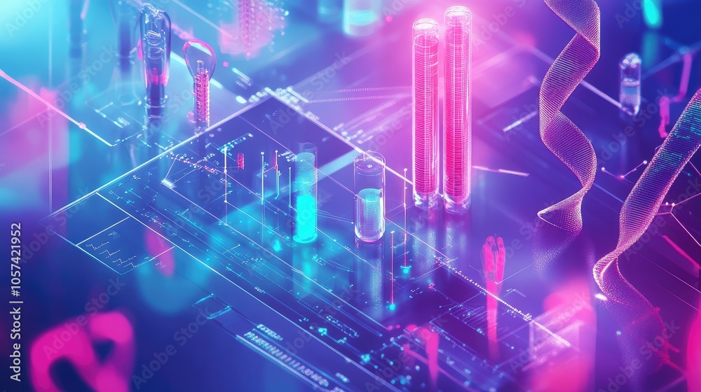 Poster conceptual banner of blockchain, ai, and multi-agent systems working together in personalized medici