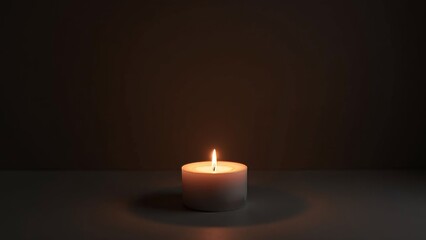 Soothing Candle Glow in a Minimalist Setting