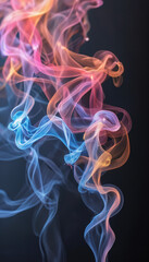 Obraz premium Vibrant Abstract Smoke in Pink, Blue, and Purple Hues