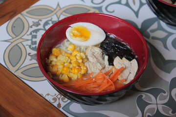 delicious ramen noodle with various topping