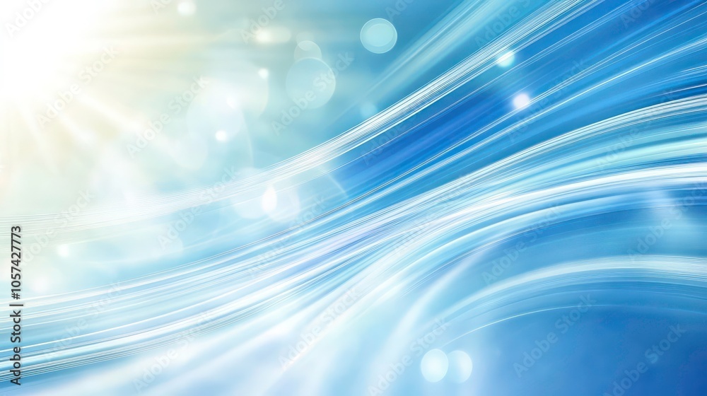 Poster Abstract flowing lines with light effects, creating a serene and calming atmosphere.