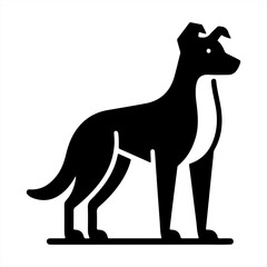 Silhouette Dog Logo Design Vector Illustration.
