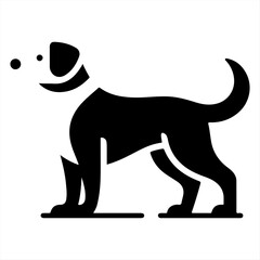 Silhouette Dog Logo Design Vector Illustration.
