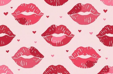 seamless pattern with lips