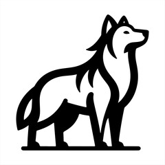 Silhouette Dog Logo Design Vector Illustration.