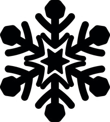 Stylized Snowflake Graphic Design. Snowflake vector illustration