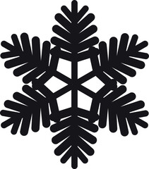 Stylized Snowflake Graphic Design. Snowflake vector illustration
