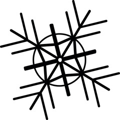 Stylized Snowflake Graphic Design. Snowflake vector illustration