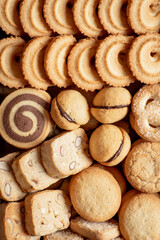 Assortment of various types of cookies..