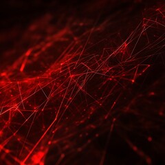 Futuristic Red Network Design Representing Digital Data Flow Dynamics Photo