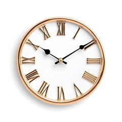 Exquisite Gold Wall Clock with Classic Roman Numerals and Elegant Metal Hands in a Minimalist Design