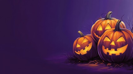 Halloween flat lay with paper garland. 