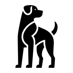 Silhouette Dog Logo design template. Vector illustration.