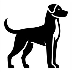 Silhouette Dog Logo design template. Vector illustration.