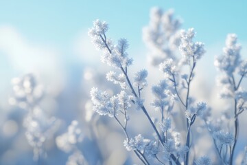 Naklejka premium plants with rime
