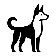 Silhouette Dog Logo design template. Vector illustration.