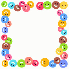 smiley  pattern for kid .  happy holiday frame . 