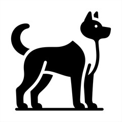 Silhouette Dog Logo design template. Vector illustration.