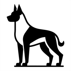 Silhouette Dog Logo design template. Vector illustration.