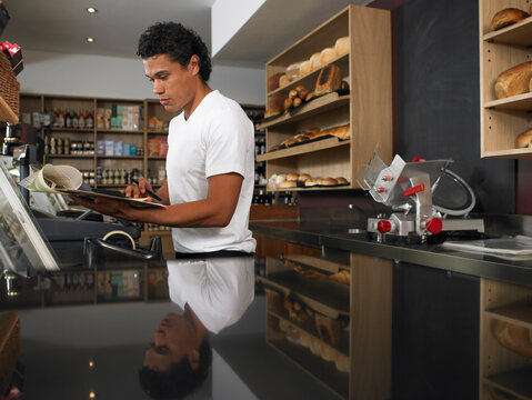 Worker in Deli