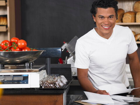 Worker in Deli