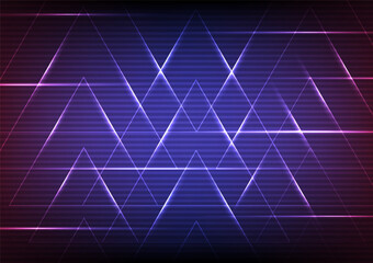 Digital technology on dark background. Abstract electric laser led concept. Design for vector, technology, digital, tech, template, neon, light, led, glow.