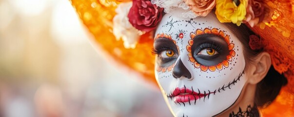 Close Catrina Mask Being