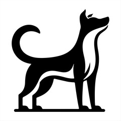 Silhouette Dog Logo design template. Vector illustration.