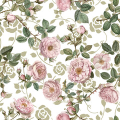 Lovely and Beautiful Spring Flowers Pattern for Fabric, Wallpaper, and More
