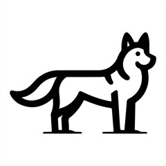 Silhouette Dog Logo design template. Vector illustration.