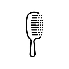 hair brush icon vector, line style icon
