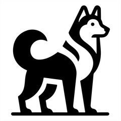 Silhouette Dog Logo design template. Vector illustration.