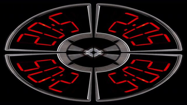 Retro LED clock pattern