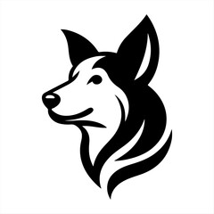dog head logo