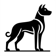 Silhouette Dog Logo design template. Vector illustration.