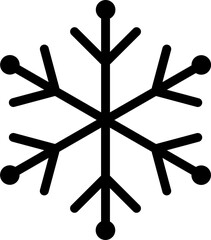 snowflake icon vector.
Isolated winter snowflake silhouette svg.