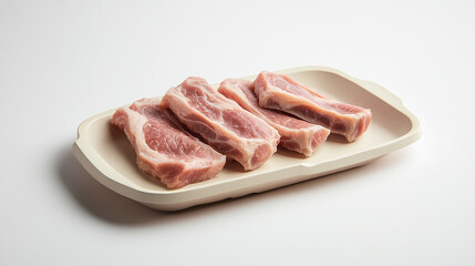 Pork Hormones Neatly Arranged on a Dish