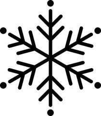 snowflake icon vector.
Isolated winter snowflake silhouette svg.