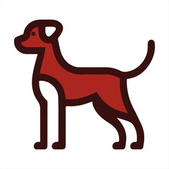 Silhouette Dog Logo design template. Vector illustration.