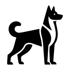 Silhouette Dog Logo design template. Vector illustration.