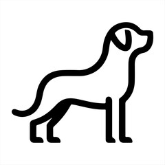 Silhouette Dog Logo design template. Vector illustration.