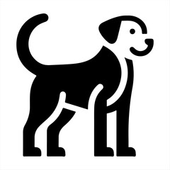 Silhouette Dog Logo design template. Vector illustration.