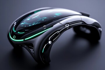 Futuristic fine watch with holographic display, capturing the modern blend of luxury and innovation in timepieces, symbolizing precision and advancement