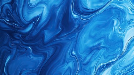 Obraz premium Abstract art trend background in classic blue, showcasing a marbleized effect. This abstract art can create stunning print posters, covers, or textured designs with ample copy space.
